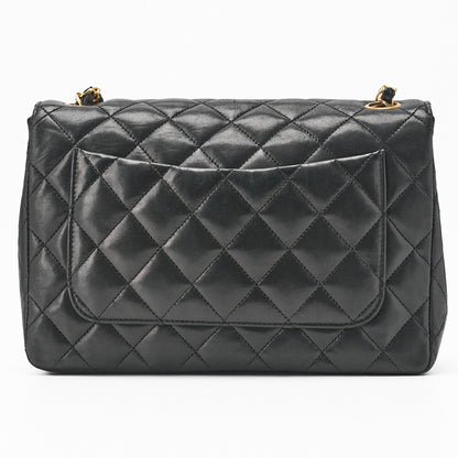 CHANEL Shoulder Bag Matelasse Lambskin Black Gold-Tone Hardware Pre-Owned - Vintage La Charme