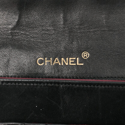 CHANEL Shoulder Bag Matelasse Lambskin Black Gold-Tone Hardware Pre-Owned - Vintage La Charme