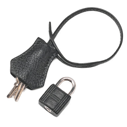 HERMES Birkin 30 Handbag Tryon Clemence Black Silver-Tone Hardware Pre-Owned - Vintage La Charme