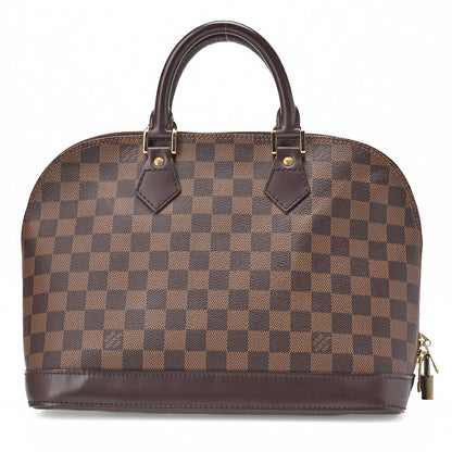 Louis Vuitton Handbag Alma PM Damier Canvas Brown Gold-Tone Hardware Pre-Owned - Vintage La Charme