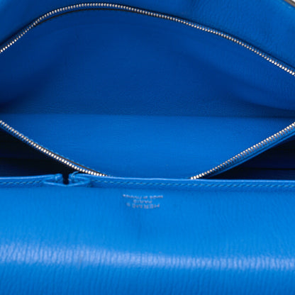 HERMES Gypsiere 34 Shoulder Bag Tryon Clemence Blue Zanzibar Silver-Tone Hardware Pre-Owned - Vintage La Charme