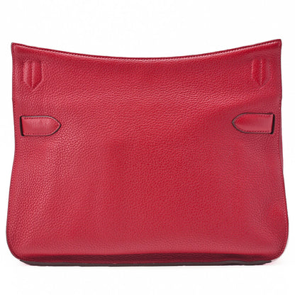 HERMES Gypsiere 34 Shoulder Bag Tryon Clemence Rouge Casaque Silver-Tone Hardware Pre-Owned - Vintage La Charme