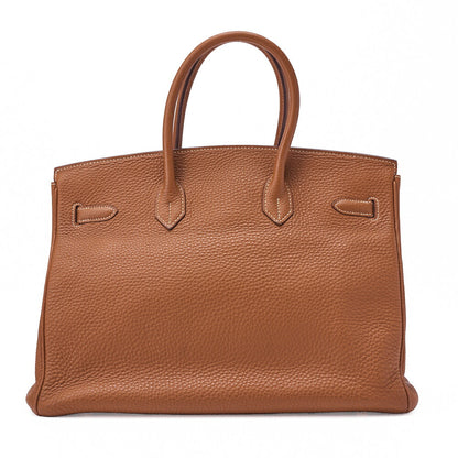 HERMES Birkin 35 Handbag Togo Gold Gold-Tone Hardware Pre-Owned - Vintage La Charme