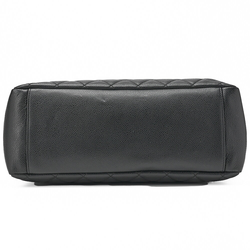 CHANEL Shoulder Bag Matelasse Caviar Skin Black Gold-Tone Hardware Pre-Owned - Vintage La Charme