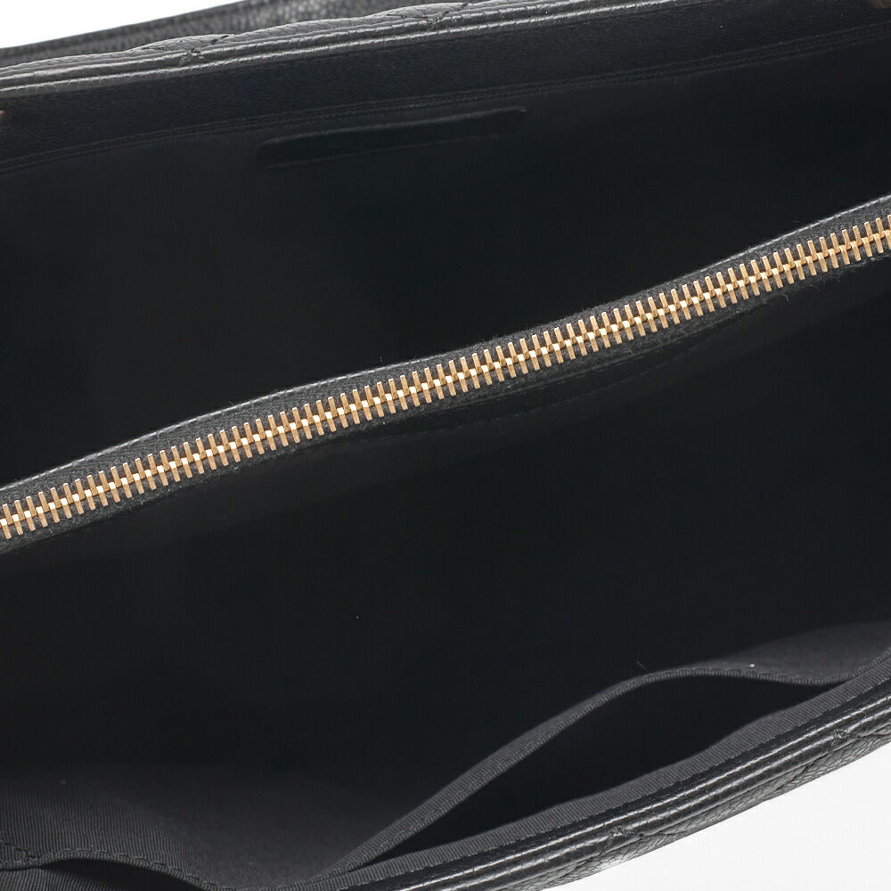 CHANEL Shoulder Bag Matelasse Caviar Skin Black Gold-Tone Hardware Pre-Owned - Vintage La Charme