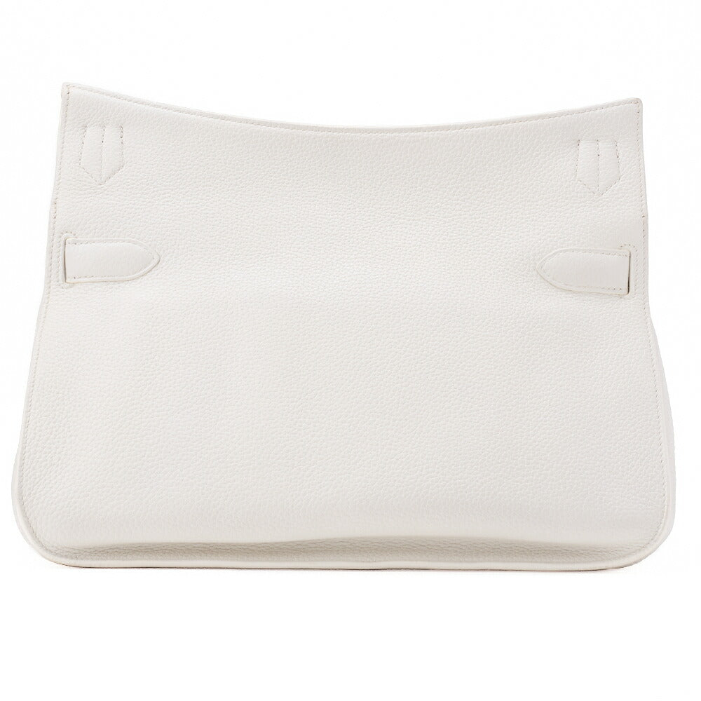 HERMES Gypsiere 34 Shoulder Bag Tryon Clemence White Silver-Tone Hardware Pre-Owned - Vintage La Charme