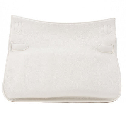 HERMES Gypsiere 34 Shoulder Bag Tryon Clemence White Silver-Tone Hardware Pre-Owned - Vintage La Charme