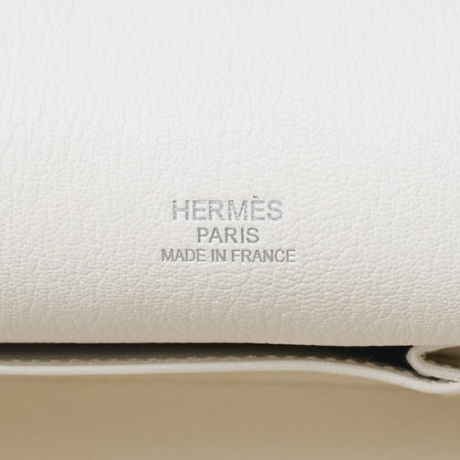 HERMES Gypsiere 34 Shoulder Bag Tryon Clemence White Silver-Tone Hardware Pre-Owned - Vintage La Charme