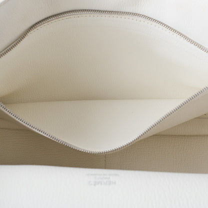 HERMES Gypsiere 34 Shoulder Bag Tryon Clemence White Silver-Tone Hardware Pre-Owned - Vintage La Charme
