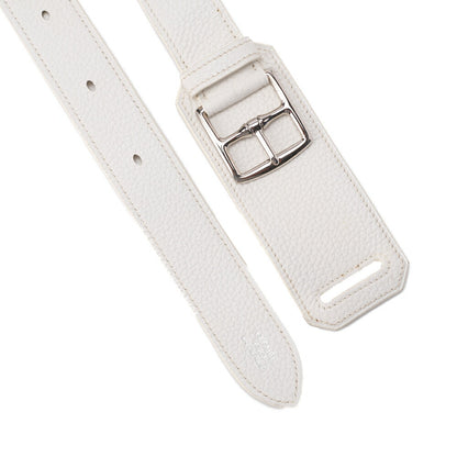 HERMES Gypsiere 34 Shoulder Bag Tryon Clemence White Silver-Tone Hardware Pre-Owned - Vintage La Charme