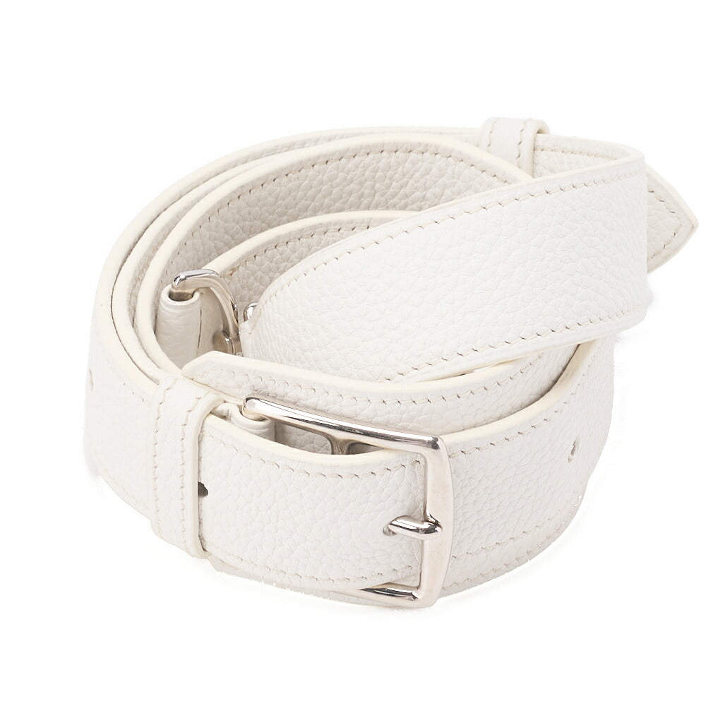 HERMES Gypsiere 34 Shoulder Bag Tryon Clemence White Silver-Tone Hardware Pre-Owned - Vintage La Charme