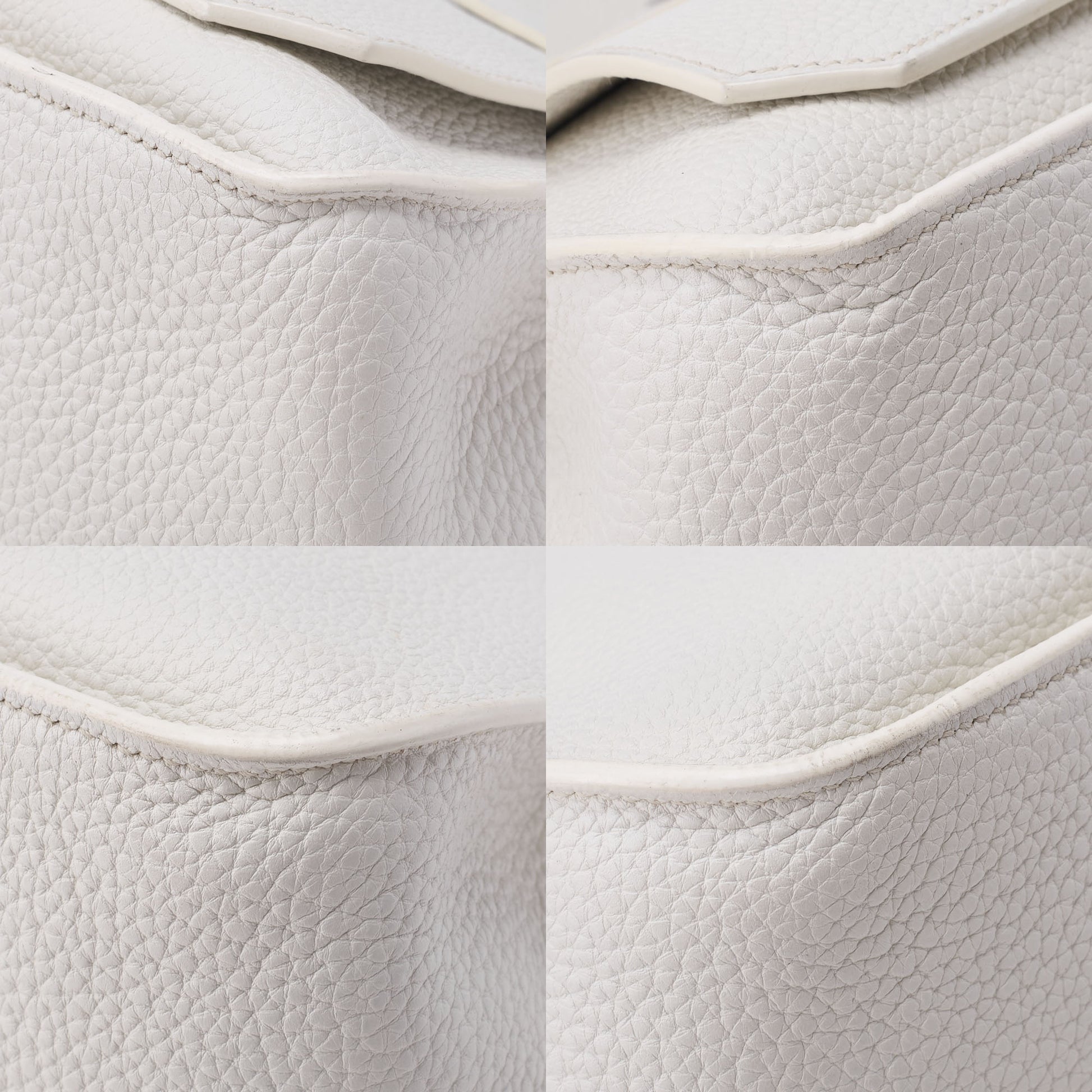 HERMES Gypsiere 34 Shoulder Bag Tryon Clemence White Silver-Tone Hardware Pre-Owned - Vintage La Charme