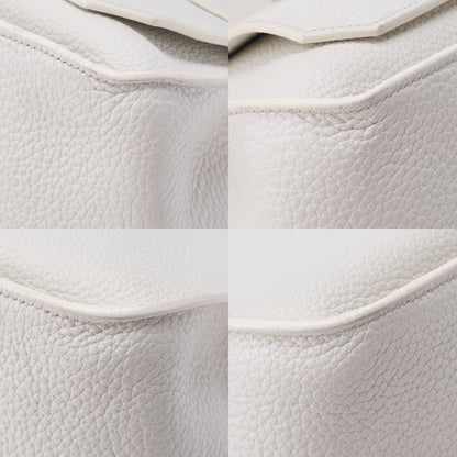 HERMES Gypsiere 34 Shoulder Bag Tryon Clemence White Silver-Tone Hardware Pre-Owned - Vintage La Charme