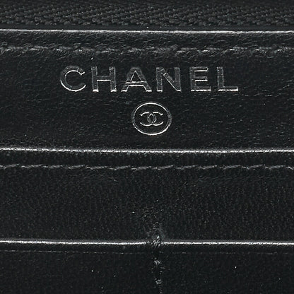 CHANEL Long Wallet Matelasse Lambskin Black Gold-Tone Hardware Pre-Owned - Vintage La Charme
