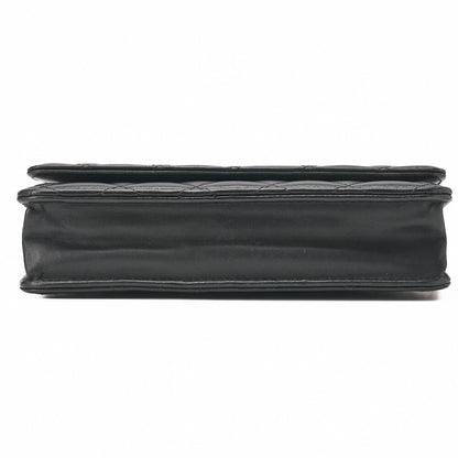 Chanel Chain Wallet Matelasse Lambskin Black Gold-Tone Hardware Pre-Owned - Vintage La Charme