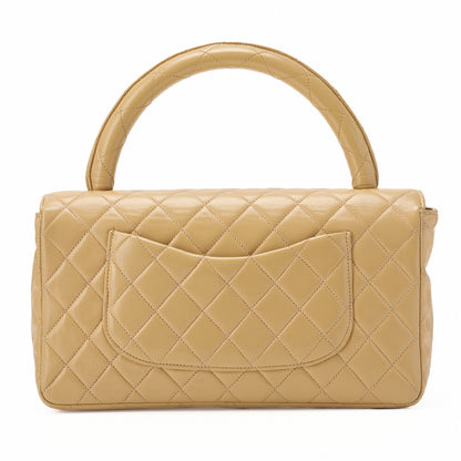CHANEL Handbag Matelasse Coco Handle Lambskin Beige Gold-Tone Hardware Pre-Owned - Vintage La Charme