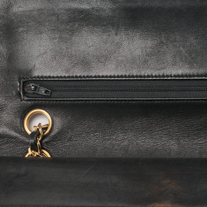 CHANEL Chain Shoulder Bag Matelasse Lambskin Black Gold-Tone Hardware Pre-Owned - Vintage La Charme