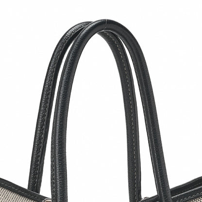 HERMES Garden Party TPM Tote Bag Toile Offiche Black Silver-Tone Hardware Pre-Owned - Vintage La Charme