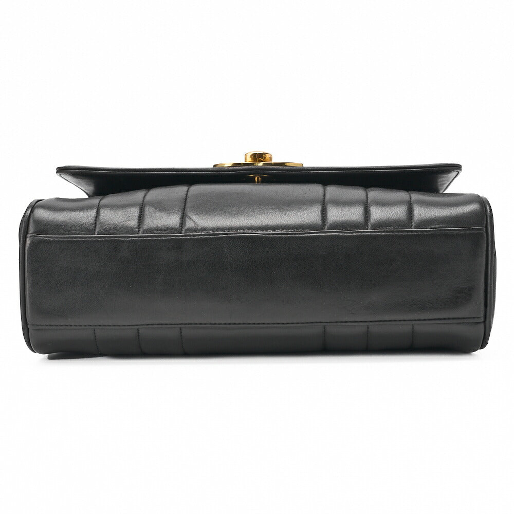 CHANEL Shoulder Bag, Mademoiselle Deca Coco, Lambskin, Black, Gold-Tone Hardware, Pre-Owned - Vintage La Charme