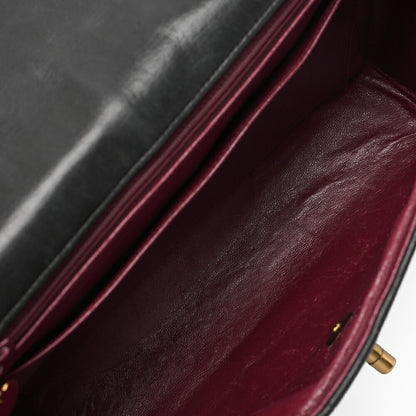 CHANEL Shoulder Bag, Mademoiselle Deca Coco, Lambskin, Black, Gold-Tone Hardware, Pre-Owned - Vintage La Charme
