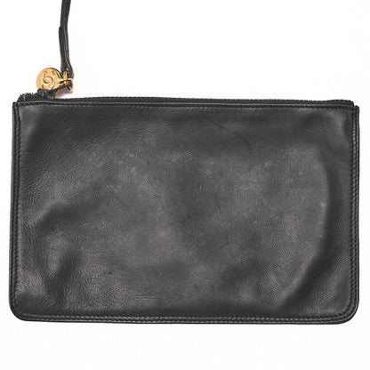 CHANEL Shoulder Bag Drawstring Type Coco Mark Lambskin Black Gold-Tone Hardware Pre-Owned - Vintage La Charme