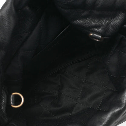 CHANEL Shoulder Bag, Matelasse, Chain Shoulder, Caviar Leather, Black, Gold-Tone Hardware, Pre-Owned - Vintage La Charme