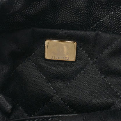 CHANEL Shoulder Bag, Matelasse, Chain Shoulder, Caviar Leather, Black, Gold-Tone Hardware, Pre-Owned - Vintage La Charme
