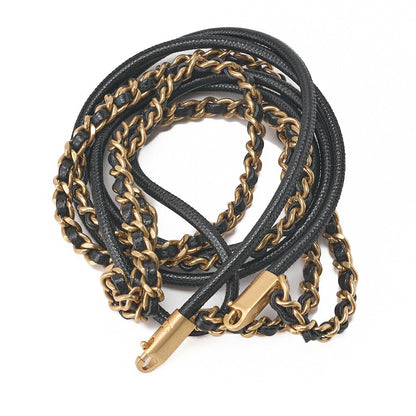 CHANEL Shoulder Bag, Matelasse, Chain Shoulder, Caviar Leather, Black, Gold-Tone Hardware, Pre-Owned - Vintage La Charme