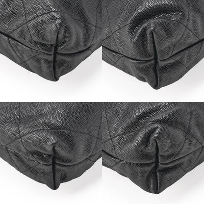CHANEL Shoulder Bag, Matelasse, Chain Shoulder, Caviar Leather, Black, Gold-Tone Hardware, Pre-Owned - Vintage La Charme