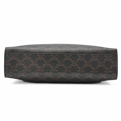 CELINE Medium Tote Bag, Triomphe Canvas, Black, Gold-Tone Hardware, Pre-Owned - Vintage La Charme
