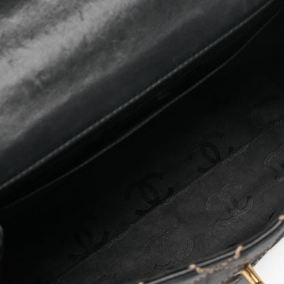 CHANEL Tote Bag, Coco Mark Wild Stitch Turn Lock, Calfskin, Black, Gold-Tone Hardware, Pre-Owned - Vintage La Charme