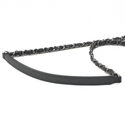 Chanel Shoulder Bag Matelasse Coco Handle 2WAY Caviar Skin Black Silver-Tone Hardware Pre-Owned - Vintage La Charme