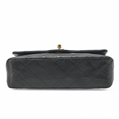 CHANEL Shoulder Bag Matelasse 23 Double Flap Chain Lambskin Black Gold-Tone Hardware Pre-Owned - Vintage La Charme