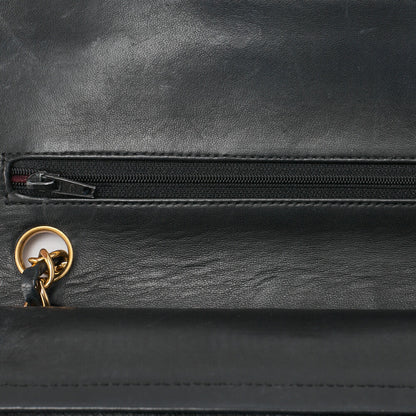 CHANEL Shoulder Bag Matelasse 23 Double Flap Chain Lambskin Black Gold-Tone Hardware Pre-Owned - Vintage La Charme
