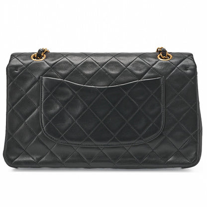 CHANEL Chain Shoulder Bag Matelasse Double Flap Lambskin Black Gold-Tone Hardware Pre-Owned - Vintage La Charme