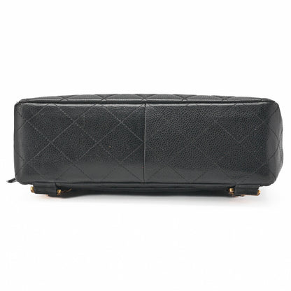 CHANEL Chain Backpack Bag, Matelasse, Turn Lock, Caviar Skin, Black, Gold-Tone Hardware, Pre-Owned - Vintage La Charme