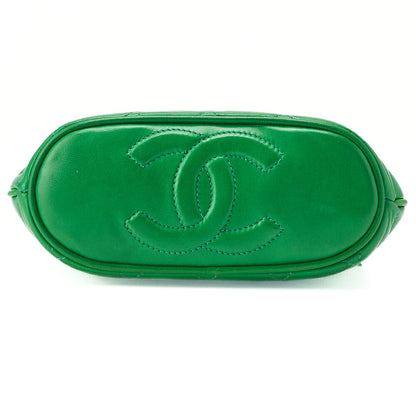 CHANEL Shoulder Bag, Matelasse Fringe, Lambskin, Green, Gold-Tone Hardware, Pre-Owned - Vintage La Charme