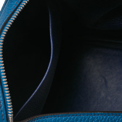 HERMES Lindy 30 2WAY Shoulder Bag Tryon Clemence Blue Iris Silver-Tone Hardware Pre-Owned - Vintage La Charme