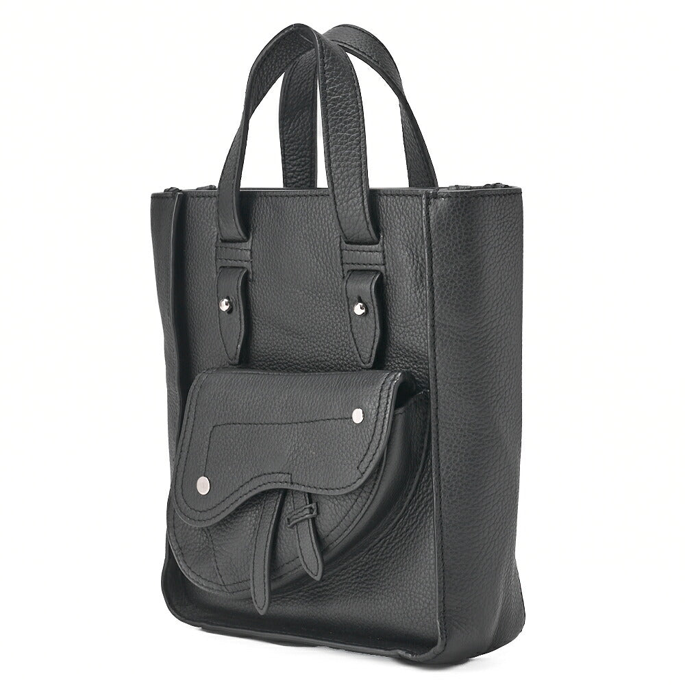 Dior Homme Saddle Handbag Mini, Leather, Black, Silver-Tone Hardware, Pre-Owned - Vintage La Charme