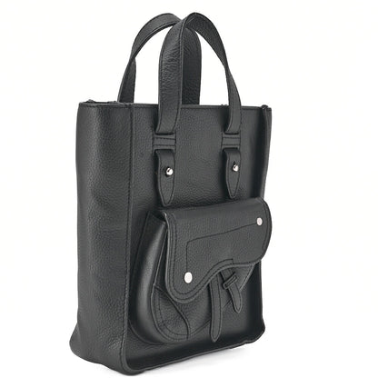 Dior Homme Saddle Handbag Mini, Leather, Black, Silver-Tone Hardware, Pre-Owned - Vintage La Charme