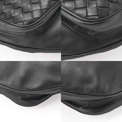 Bottega Veneta Messenger Bag Waist Pouch Intrecciato Lambskin Black Gold-Tone Hardware Pre-Owned - Vintage La Charme