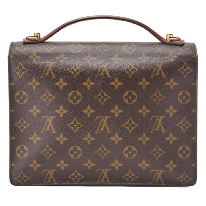 Louis Vuitton Handbag Monceau Monogram Canvas Brown Gold-Tone Hardware Pre-Owned - Vintage La Charme