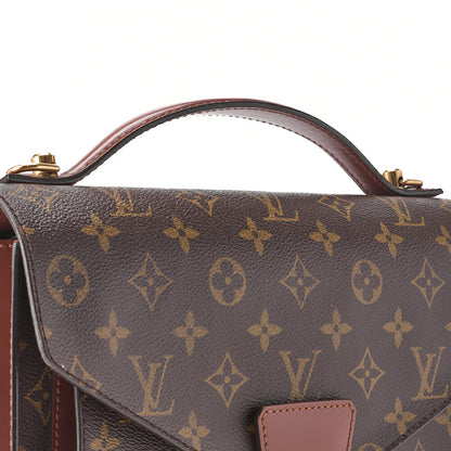 Louis Vuitton Handbag Monceau Monogram Canvas Brown Gold-Tone Hardware Pre-Owned - Vintage La Charme