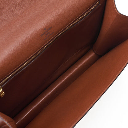 Louis Vuitton Handbag Monceau Monogram Canvas Brown Gold-Tone Hardware Pre-Owned - Vintage La Charme