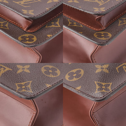 Louis Vuitton Handbag Monceau Monogram Canvas Brown Gold-Tone Hardware Pre-Owned - Vintage La Charme