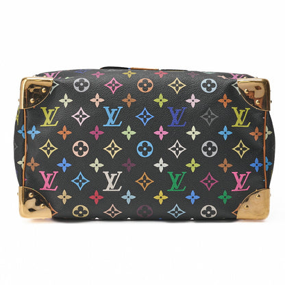 LOUIS VUITTON Louis Vuitton Handbag Monogram Multicolor Speedy 30 Handbag Black M92642 (Gold Fittings) [Used] - Vintage La Charme