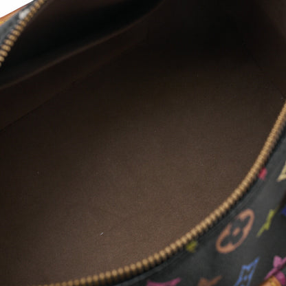 LOUIS VUITTON Louis Vuitton Handbag Monogram Multicolor Speedy 30 Handbag Black M92642 (Gold Fittings) [Used] - Vintage La Charme