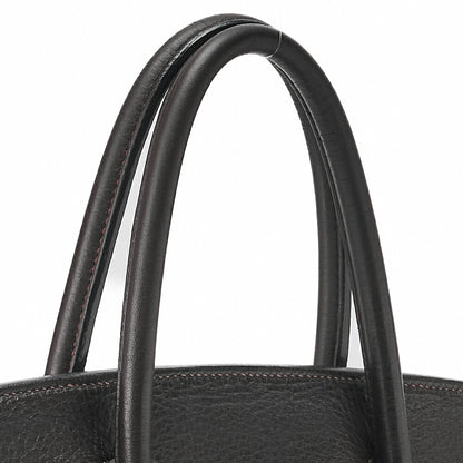 Hermes Birkin 40 Handbag Tryon Clemence Brown Silver-Tone Hardware Pre-Owned - Vintage La Charme