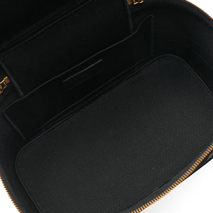 Dior Handbag Vanity Velour Black Gold-Tone Hardware Pre-Owned - Vintage La Charme
