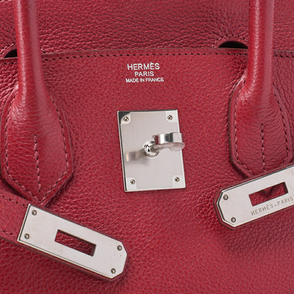 HERMES Birkin 30 Tote Bag Togo Rouge Piment Silver-Tone Hardware Pre-Owned - Vintage La Charme